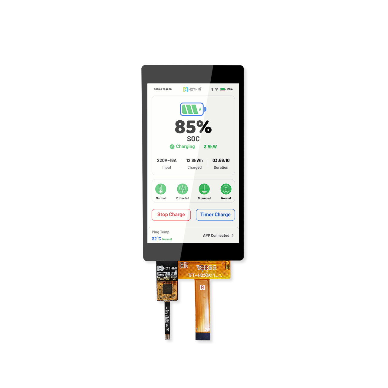5.0 inch TFT LCD With Capacitive Touch Panel